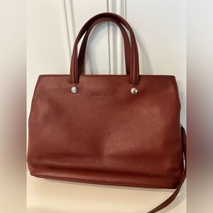Burgundy Leather Longchamp Purse